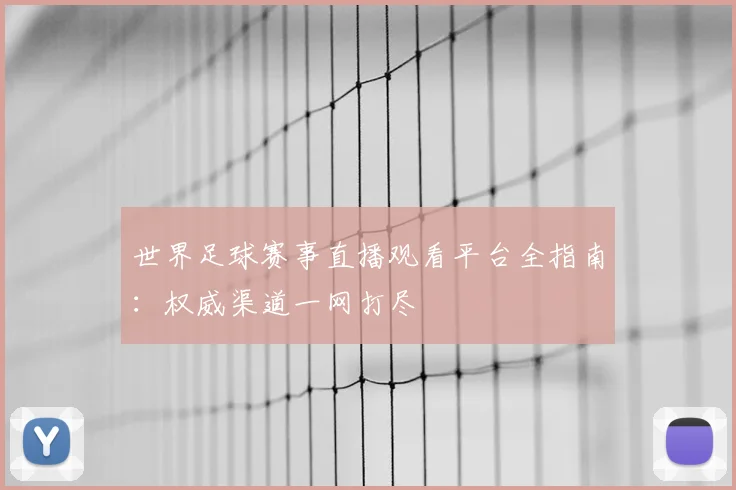 世界足球赛事直播观看平台全指南：权威渠道一网打尽